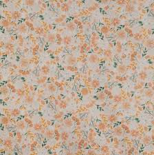 Peach Floral Fabric, Flowers Fabric, 100% Cotton, Quilting Fabric, Fabric by the Yard, Home Accents Fabric, Botanical & Garden - Etsy