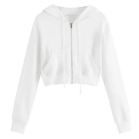 Women's Long Sleeve Cropped Workout Hoodie