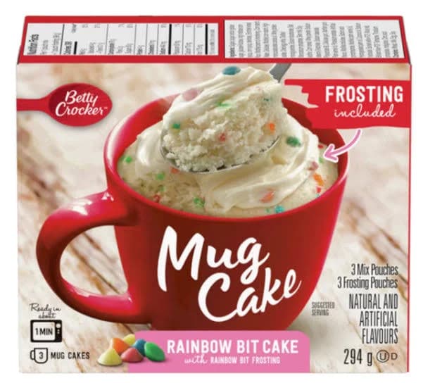 Betty Crocker Mug Cake Rainbow Vanilla Frosting