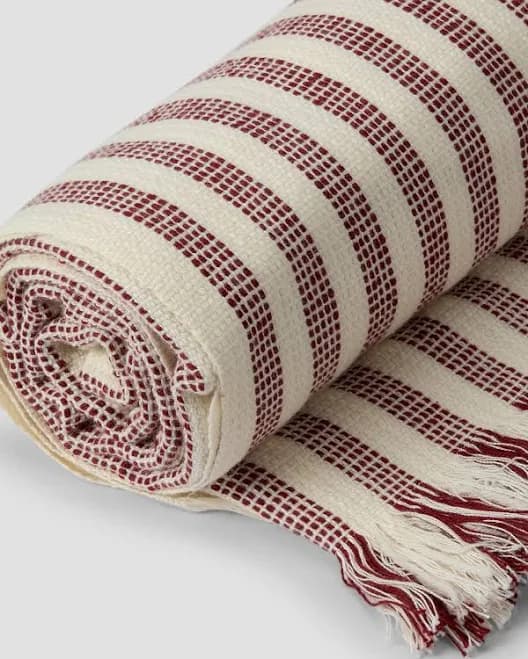 piglet in bed Pembroke Stripe Wool Throw