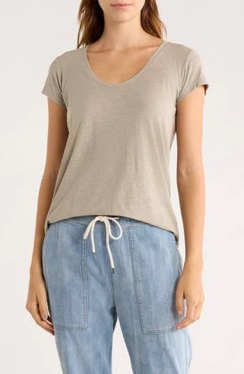 James Perse Women's Deep V-Neck T-Shirt