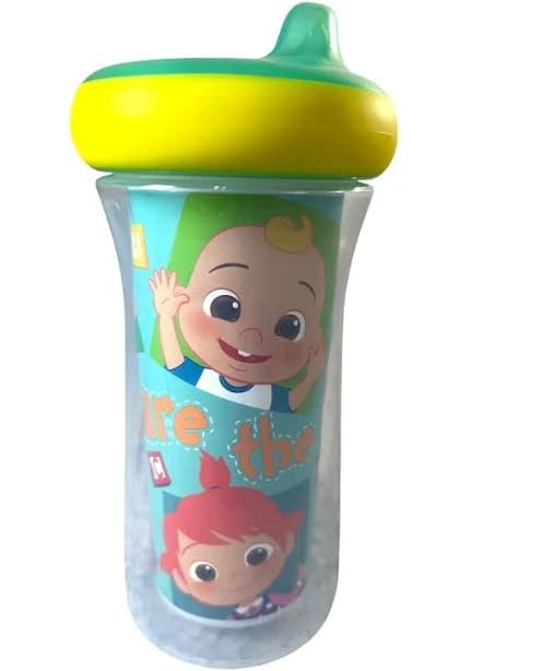 Tomy Toddler Sippy Cup Cocomelon & Friends Green/yellow/blue 7.5"