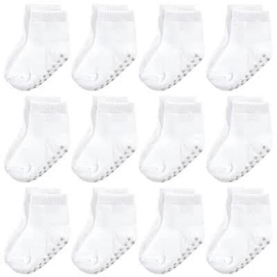 Touched by Nature Baby and Baby Organic Cotton Socks with Non-Skid Gripper for Fall Resistance