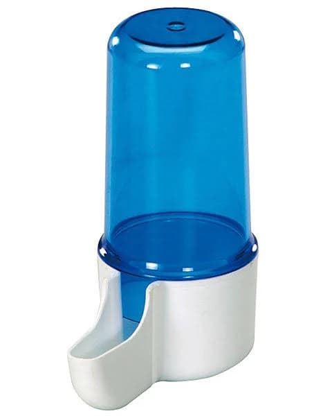 2-GR Plastic Tube Bird Waterer 80 cc – Blue Cage Water Dispenser