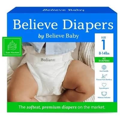 Believe Baby Premium Soft Hypoallergenic Disposable Diapers