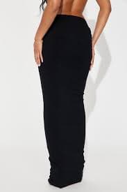 Melissa Snatched Maxi Skirt - Black | Fashion Nova