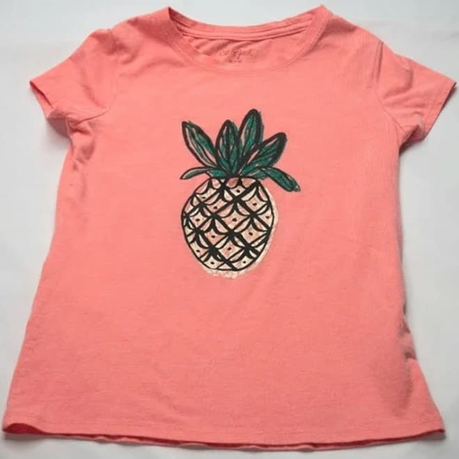 Cat & Jack Girls' Foil Pineapple Graphic T-Shirt