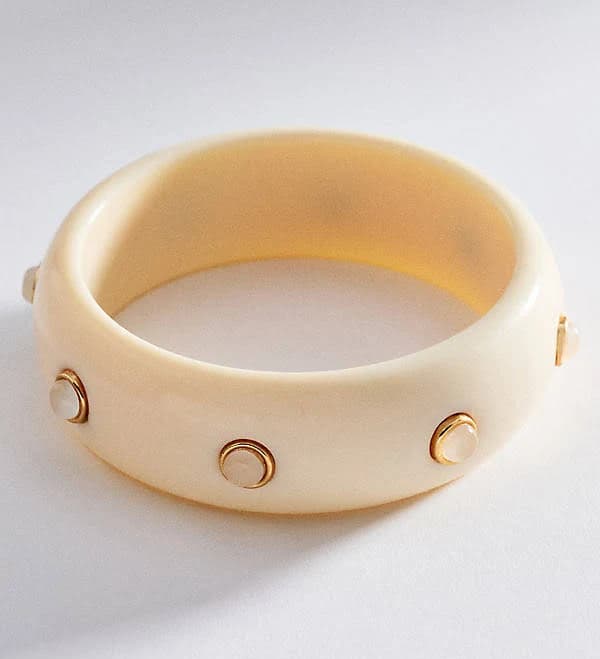 Anthropologie Resin Stone Bangle Bracelet