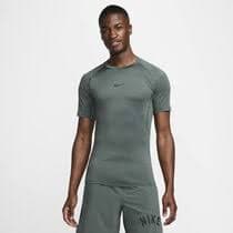 Buy Nike Pro Men's Dri-FIT Tight Short-Sleeve Fitness Top - Vintage Green/Black @ Nike Saudi