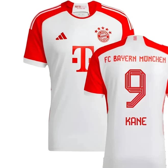 adidas Bayern Munich Kane 9 Home Jersey 2023-2024