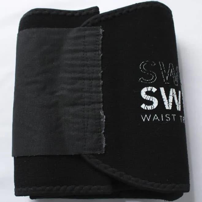 Sweet Sweat Unisex Adult's Matte Series Waist Trimmer Xc Eh6 Black