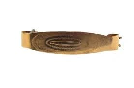 Antique Gold Filled Etched Hair Barrete (A8173)