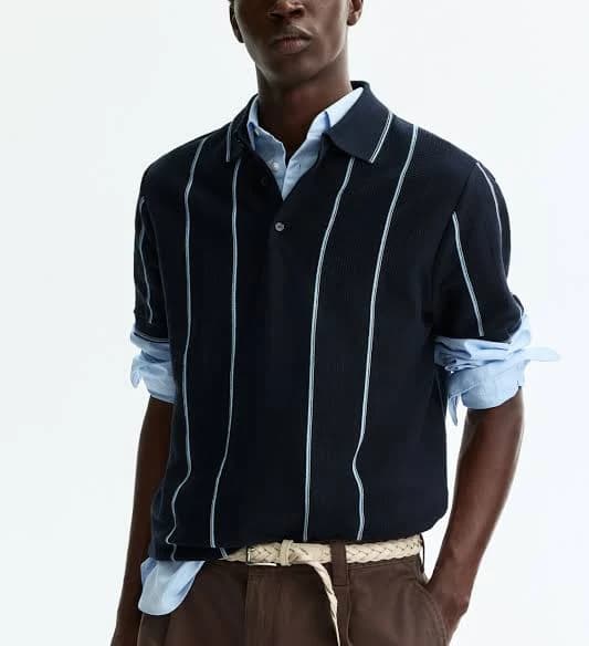 H&M Men's Regular-Fit Cotton Polo Shirt