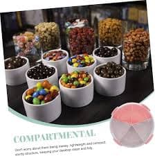 Amazon.com: IMIKEYA Dried Fruit Snack Storage Box with Lid Multi-compartment Case for Nuts Candies and Fruits Organization for Kitchen and Living Room : Everything Else