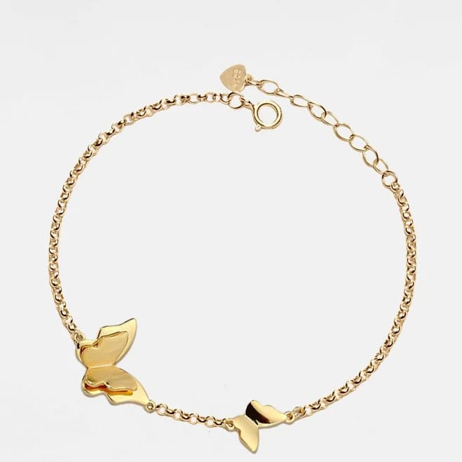 perimade & co. Double Butterfly Stacking Charm Bracelet