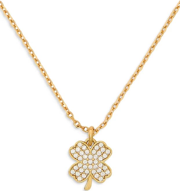 Kate Spade Lucky Charm Pavé Clover Pendant Necklace