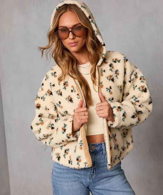 Vici Marayla Sherpa Print Jacket