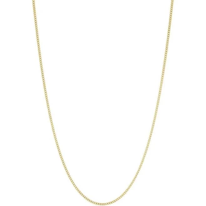 14K Gold Stainless Steel Minimalist Curb Chain Necklace