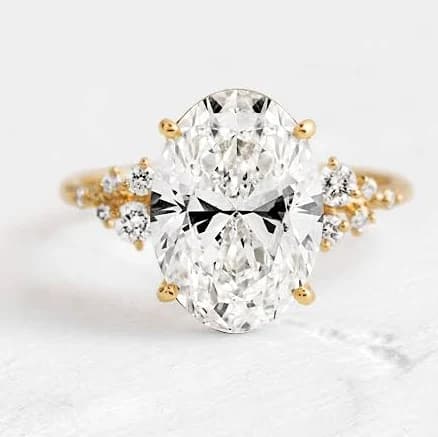 Melanie Casey Snowdrift Oval Cut Diamond Engagement Ring