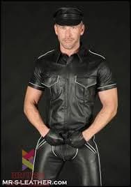 New Genuine Leather Pants Uniform Full Suit Police Role play Fetish Kink Gay | eBay