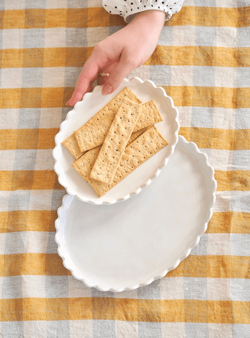 Nova Scalloped Oval Plate | The Cross Decor & Design
