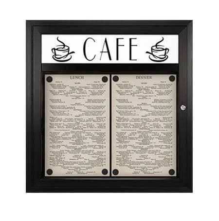 Magnetic Outdoor Enclosed Restaurant Menu Display Header