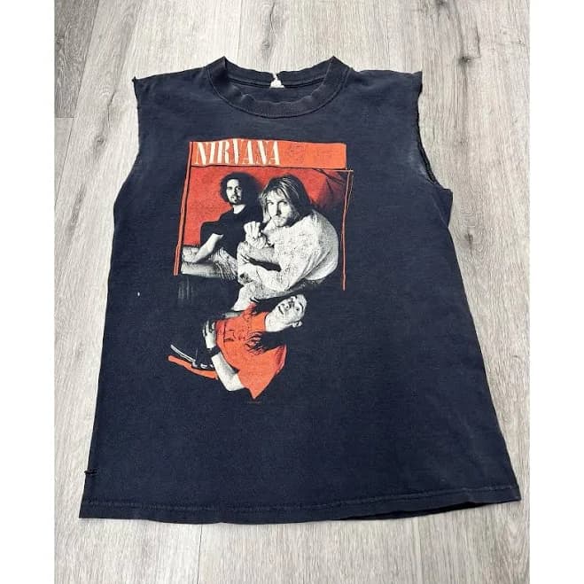 Vintage 2000s Nirvana Tank Top Cutoff T-Shirt