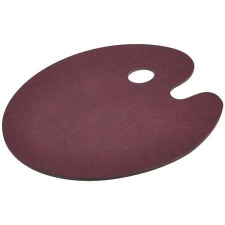 Wooden Palette 12 x 9.5 inch Wood Oval Artist Oil Paint Palette Thumb Holder Color Mixing Trays Art Pallet DIY