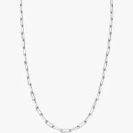 925 Sterling Silver Paperclip Lobster Clasp Chain 3mm 4mm 5mm 6mm 7mm Necklace for Women Men Diamond Cut Silver Necklace Chain 16-30 Inches