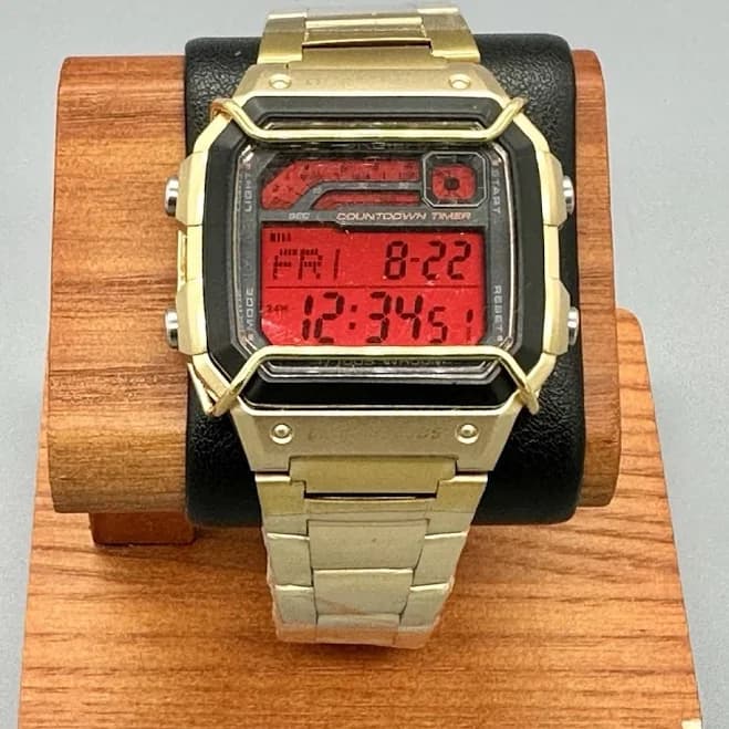 Custom Gold/black Skmei 2307 Men's 45mm Digital Watch, 50m Wr, Dual