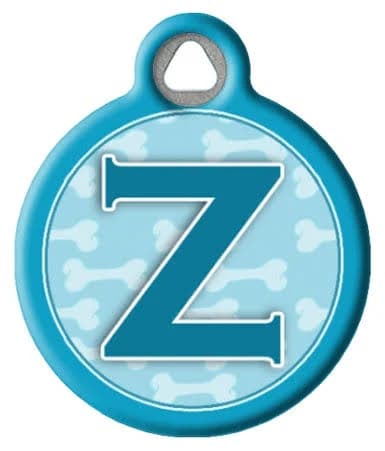 Blue Bones Monogram Dog ID Tag