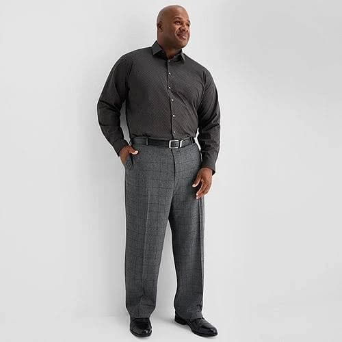 J. Ferrar Men's Ultra Comfort Stretch Plaid Suit Pants