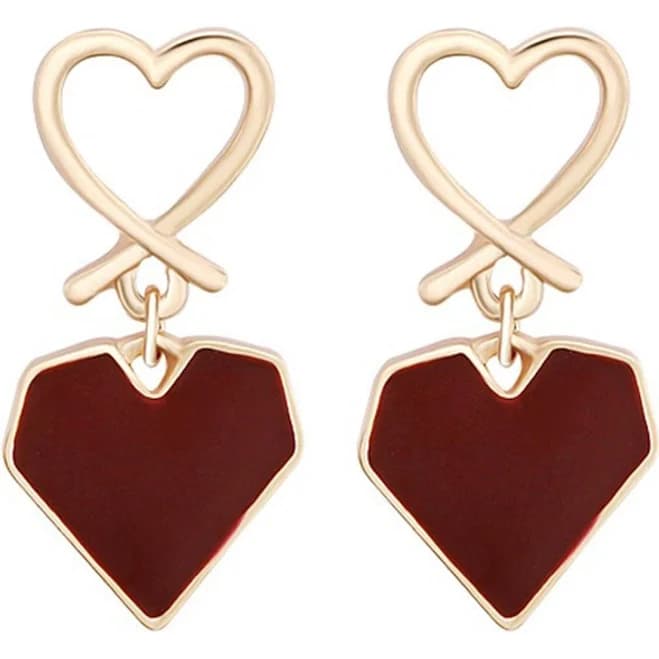Heart Drop Earrings