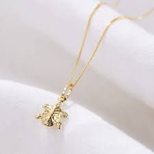9Ct Yellow Gold Turtle Pendant Necklace | Posh Totty Designs | Wolf & Badger