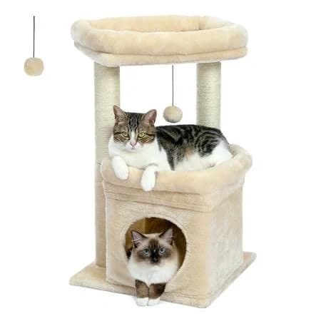 Pawz Road Small Natural Sisal Plush Cat Tower