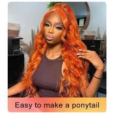Amazon.com : yeeport Ginger Lace Front Wigs Human Hair 13x4 Body Wave Ginger Orange Lace Frontal Wigs Human Hair 180% Density Pre Plucked With Baby Hair HD Transparent Lace Glueless Colored Wig