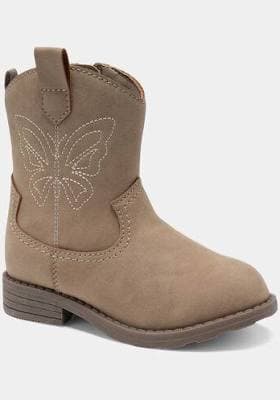 Carter's Toddler Girls Butterfly Stitch Cowgirl Boots