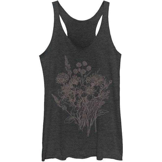Lost Gods Floral Doodle Racerback Tank Top