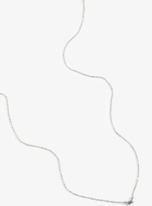 maurices Women's Dainty Rectangle Silver Pendant Necklace