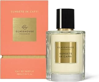 Glasshouse Fragrances Sunsets In Capri Eau De Parfum, Intense & Long Lasting Perfume, White Peach & Sea Breeze Scent, 3.4 Fl Oz (100mL)