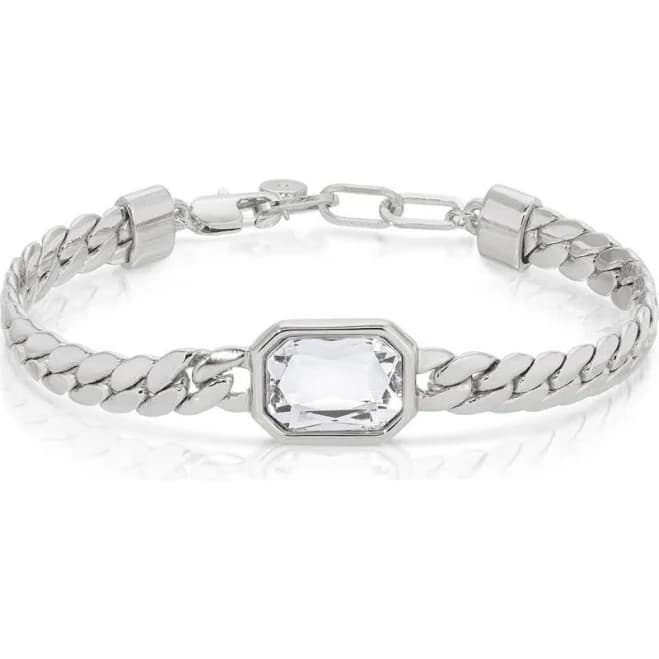 Ettika Deco Crystal Statement Cuban Chain Bracelet