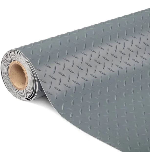 Bonnlo 5x10 FT Garage Floor Mat for Under Car,Thickened PVC Roll Floor mats，Waterproof Non Slip Parking Mat,Black