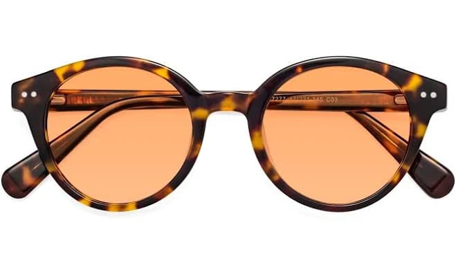 Bellion Narrow Thick Round Tinted Sunglasses