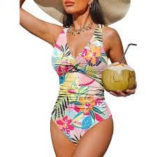 Seafolly Women's Standard Bandeau One Piece Swimsuit with High Cut Leg, South Pacific Turquoise, 6: Buy Online at Best Price in UAE - Amazon.ae