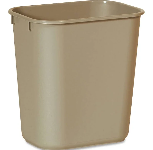 Rubbermaid Commercial Deskside Plastic Wastebasket