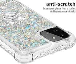Amazon.com: Liquid Phone Case for Galaxy A22 5G with Ring Stand, Bumper Case Bling Waterfall Liquid Case Resistant Silicone Back Case Glitter Protective Cover Shockproof compatible with Samsung Galaxy A22 5G :