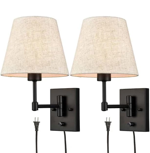 Claxy Plug in Wall Sconces Set of Two