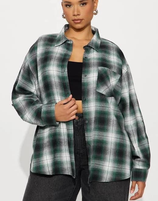 Fashion Nova Shannon Plaid Flannel Shirt