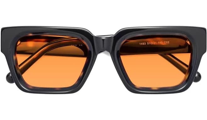 Hardy Hipster Acetate Square Sunglasses