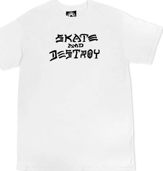 Thrasher Skate & Destroy White T-Shirt